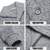 imageCOOFANDY Men Dress Sweater Shawl Collar Sweatshirt Fashion Light Fleece Sweatshirt Dark BlueGrey