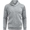 imageCOOFANDY Men Dress Sweater Shawl Collar Sweatshirt Fashion Light Fleece Sweatshirt Dark BlueGrey