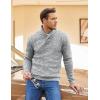 imageCOOFANDY Men Dress Sweater Shawl Collar Sweatshirt Fashion Light Fleece Sweatshirt Dark BlueGrey
