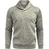 imageCOOFANDY Men Dress Sweater Shawl Collar Sweatshirt Fashion Light Fleece Sweatshirt Dark BlueKhaki