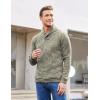imageCOOFANDY Men Dress Sweater Shawl Collar Sweatshirt Fashion Light Fleece Sweatshirt Dark BlueKhaki