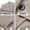 imageCOOFANDY Men Dress Sweater Shawl Collar Sweatshirt Fashion Light Fleece Sweatshirt Dark BlueLight Khaki