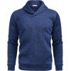 imageCOOFANDY Men Dress Sweater Shawl Collar Sweatshirt Fashion Light Fleece Sweatshirt Dark BlueNavy Blue
