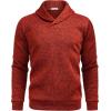 imageCOOFANDY Men Dress Sweater Shawl Collar Sweatshirt Fashion Light Fleece Sweatshirt Dark BlueRedorange