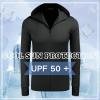 imageCOOFANDY Men Full Zip UPF 50 Sun Protection Hoodie Jacket Long Sleeve Lightweight Breathable UV Shirts with PocketsBlack
