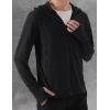 imageCOOFANDY Men Full Zip UPF 50 Sun Protection Hoodie Jacket Long Sleeve Lightweight Breathable UV Shirts with PocketsBlack