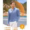 imageCOOFANDY Men Full Zip UPF 50 Sun Protection Hoodie Jacket Long Sleeve Lightweight Breathable UV Shirts with PocketsBlue