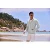 imageCOOFANDY Men Full Zip UPF 50 Sun Protection Hoodie Jacket Long Sleeve Lightweight Breathable UV Shirts with PocketsLight Gray