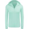 imageCOOFANDY Men Full Zip UPF 50 Sun Protection Hoodie Jacket Long Sleeve Lightweight Breathable UV Shirts with PocketsLight Green