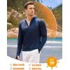 imageCOOFANDY Men Full Zip UPF 50 Sun Protection Hoodie Jacket Long Sleeve Lightweight Breathable UV Shirts with PocketsNavy Blue