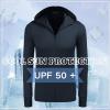 imageCOOFANDY Men Full Zip UPF 50 Sun Protection Hoodie Jacket Long Sleeve Lightweight Breathable UV Shirts with PocketsNavy Blue