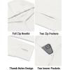 imageCOOFANDY Men Full Zip UPF 50 Sun Protection Hoodie Jacket Long Sleeve Lightweight Breathable UV Shirts with PocketsWhite