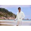 imageCOOFANDY Men Full Zip UPF 50 Sun Protection Hoodie Jacket Long Sleeve Lightweight Breathable UV Shirts with PocketsWhite