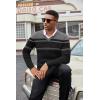 imageCOOFANDY Men V Neck Dress Sweater Knit Long Sleeve Casual Slim Fit Pullover SweaterBlack  Dark Heather Grey