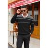 imageCOOFANDY Men V Neck Dress Sweater Knit Long Sleeve Casual Slim Fit Pullover SweaterBlack  Dark Heather Grey