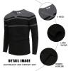 imageCOOFANDY Men V Neck Dress Sweater Knit Long Sleeve Casual Slim Fit Pullover SweaterBlack  Dark Heather Grey