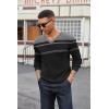 imageCOOFANDY Men V Neck Dress Sweater Knit Long Sleeve Casual Slim Fit Pullover SweaterBlack  Dark Heather Grey