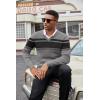 imageCOOFANDY Men V Neck Dress Sweater Knit Long Sleeve Casual Slim Fit Pullover SweaterBlack  Heather Grey