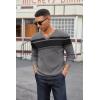imageCOOFANDY Men V Neck Dress Sweater Knit Long Sleeve Casual Slim Fit Pullover SweaterBlack  Heather Grey