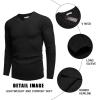 imageCOOFANDY Men V Neck Dress Sweater Knit Long Sleeve Casual Slim Fit Pullover SweaterBlack