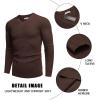 imageCOOFANDY Men V Neck Dress Sweater Knit Long Sleeve Casual Slim Fit Pullover SweaterBrown