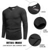 imageCOOFANDY Men V Neck Dress Sweater Knit Long Sleeve Casual Slim Fit Pullover SweaterDark Grey