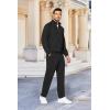 imageCOOFANDY Mens 2 Piece Tracksuit Casual Sweatsuits Full Zip Track Suits Jogging Athletic Suit SetsBlack