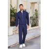 imageCOOFANDY Mens 2 Piece Tracksuit Casual Sweatsuits Full Zip Track Suits Jogging Athletic Suit SetsBlue Violet