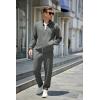 imageCOOFANDY Mens 2 Piece Tracksuit Casual Sweatsuits Full Zip Track Suits Jogging Athletic Suit SetsDark Grey