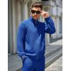 imageCOOFANDY Mens 2 Piece Tracksuit Casual Sweatsuits Full Zip Track Suits Jogging Athletic Suit SetsSapphire Blue