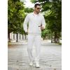 imageCOOFANDY Mens 2 Piece Tracksuit Casual Sweatsuits Full Zip Track Suits Jogging Athletic Suit SetsWhite