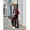imageCOOFANDY Mens 2 Piece Tracksuit Casual Sweatsuits Full Zip Track Suits Jogging Athletic Suit SetsWine Red