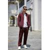 imageCOOFANDY Mens 2 Piece Tracksuit Casual Sweatsuits Full Zip Track Suits Jogging Athletic Suit SetsWine Red