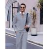 imageCOOFANDY Mens 2 Piece Tracksuit Set Polo Athletic Sweatsuit Quarter Zip Jogging Long Sleeve Casual Sports OutfitsLight Grey Jacquard
