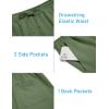 imageCOOFANDY Mens 2 Pieces Linen Set Henley Shirt Short Sleeve and Shorts Summer Beach Yoga Matching OutfitsArmy Green