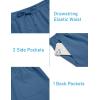 imageCOOFANDY Mens 2 Pieces Linen Set Henley Shirt Short Sleeve and Shorts Summer Beach Yoga Matching OutfitsDenim Blue
