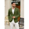 imageCOOFANDY Mens Casual Blazer Slim Fit Suit Jackets Two Button Lightweight Knit Sport CoatArmy Green