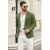 imageCOOFANDY Mens Casual Blazer Slim Fit Suit Jackets Two Button Lightweight Knit Sport CoatArmy Green