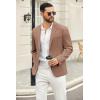 imageCOOFANDY Mens Casual Blazer Slim Fit Suit Jackets Two Button Lightweight Knit Sport CoatBrown