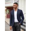 imageCOOFANDY Mens Casual Blazer Slim Fit Suit Jackets Two Button Lightweight Knit Sport CoatNavy Blue