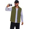 imageCOOFANDY Mens Casual Outerwear Vest Lightweight FullZip Sleeveless Jacket Outdoor Hiking Travel Golf Vest with PocketsArmy Green
