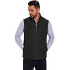 imageCOOFANDY Mens Casual Outerwear Vest Lightweight FullZip Sleeveless Jacket Outdoor Hiking Travel Golf Vest with PocketsBlack