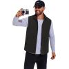 imageCOOFANDY Mens Casual Outerwear Vest Lightweight FullZip Sleeveless Jacket Outdoor Hiking Travel Golf Vest with PocketsBlack