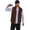 imageCOOFANDY Mens Casual Outerwear Vest Lightweight FullZip Sleeveless Jacket Outdoor Hiking Travel Golf Vest with PocketsCoffee