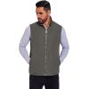imageCOOFANDY Mens Casual Outerwear Vest Lightweight FullZip Sleeveless Jacket Outdoor Hiking Travel Golf Vest with PocketsDark Grey