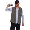imageCOOFANDY Mens Casual Outerwear Vest Lightweight FullZip Sleeveless Jacket Outdoor Hiking Travel Golf Vest with PocketsDark Grey