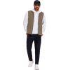 imageCOOFANDY Mens Casual Outerwear Vest Lightweight FullZip Sleeveless Jacket Outdoor Hiking Travel Golf Vest with PocketsKhaki
