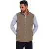 imageCOOFANDY Mens Casual Outerwear Vest Lightweight FullZip Sleeveless Jacket Outdoor Hiking Travel Golf Vest with PocketsKhaki