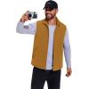 imageCOOFANDY Mens Casual Outerwear Vest Lightweight FullZip Sleeveless Jacket Outdoor Hiking Travel Golf Vest with PocketsLight Brown