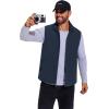 imageCOOFANDY Mens Casual Outerwear Vest Lightweight FullZip Sleeveless Jacket Outdoor Hiking Travel Golf Vest with PocketsNavy Blue